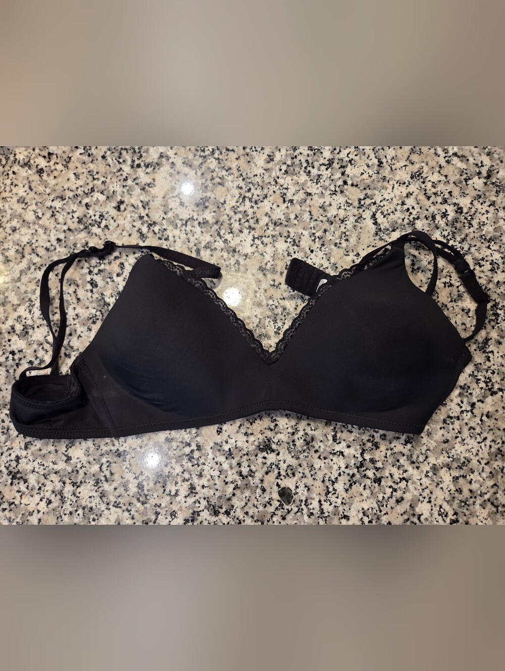 aerie Black Wireless Lace-Trim Everyday Bra